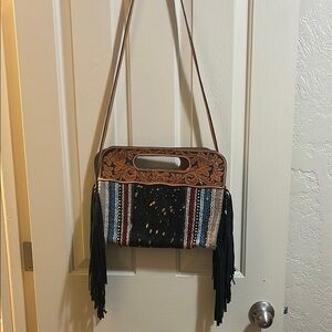 Stylish Brown and Black Women's Bag